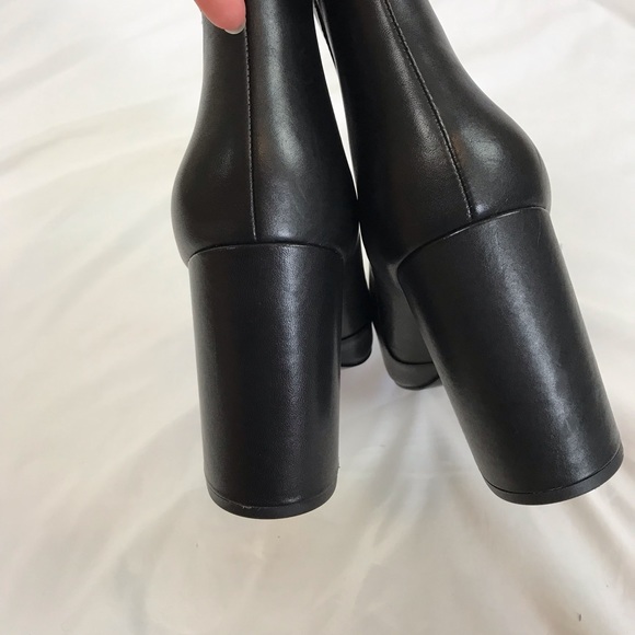 Nine West pointed block heel ankle booties leather - Picture 8 of 10